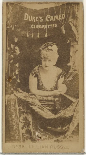 Card Number 36, from the Actors and Actresses series (N145-4) issued by Duke Sons & Co. to promote Cameo Cigarettes by W. Duke, Sons & Co., photograph, 1880-1889
