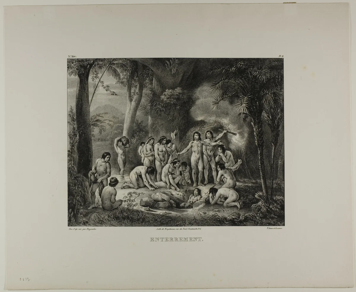 Burial by Victor Adam, print, 1835