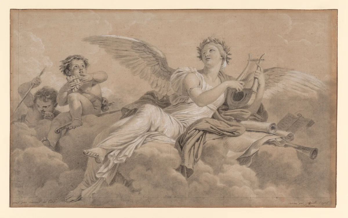 An Allegory of Lyric Poetry by Marie Gabrielle Capet, drawing, 1811