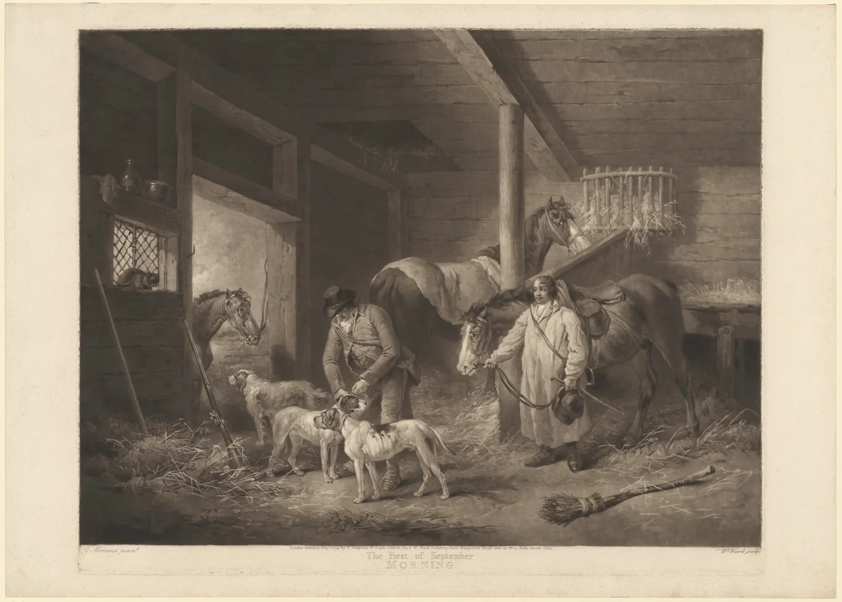 The First of September, Morning by William Ward; George Morland, print, 1794