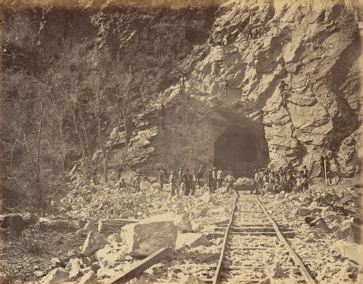 Plate 39. East End of Tunnel, Weber Canon by Andrew Joseph Russell, photograph, 1869