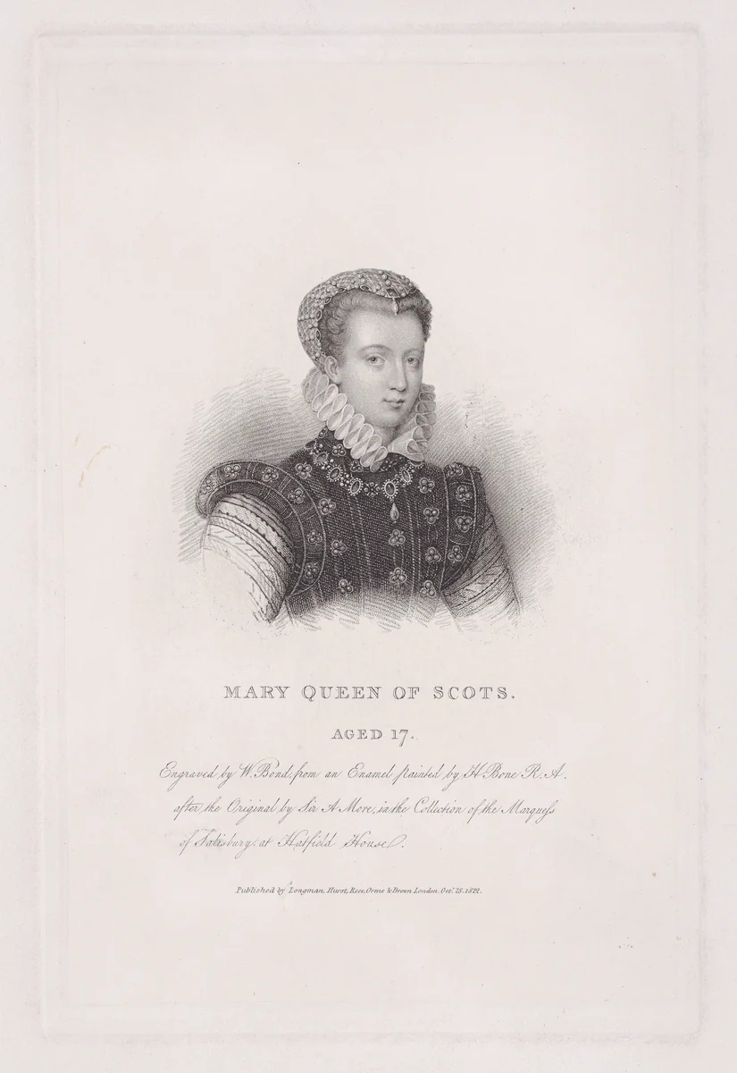Mary, Queen of Scots by William Bond, print, 1822