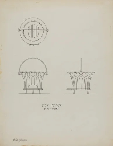 Toy Stove by Philip Johnson, index of american design, 1939