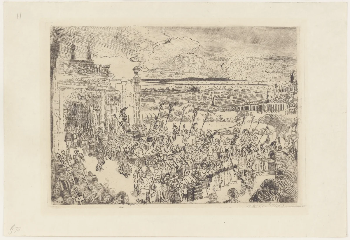 Roman Victory by James Ensor, print, 1889