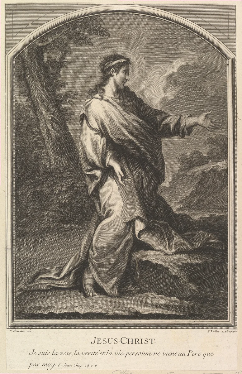 Jesus Christ by Simon de la Vallée, print, 1726