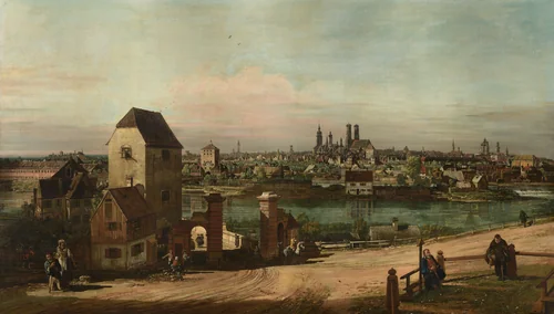 View of Munich by Bernardo Bellotto, painting, 1761