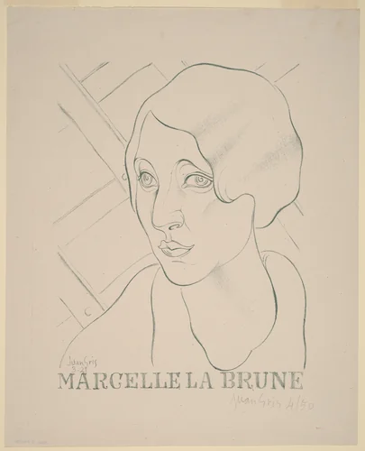 Marcelle la Brune by Juan Gris, print, 1921
