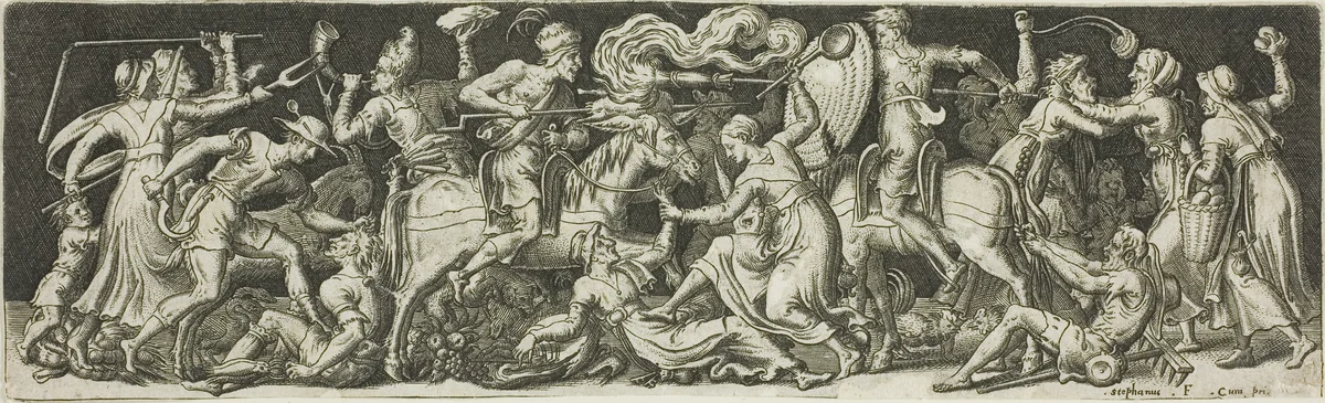 Combats and Triumphs by Etienne Delaune, print, 1538-1583