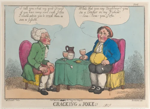 Cracking a Joke!! by Thomas Rowlandson, print, 1813