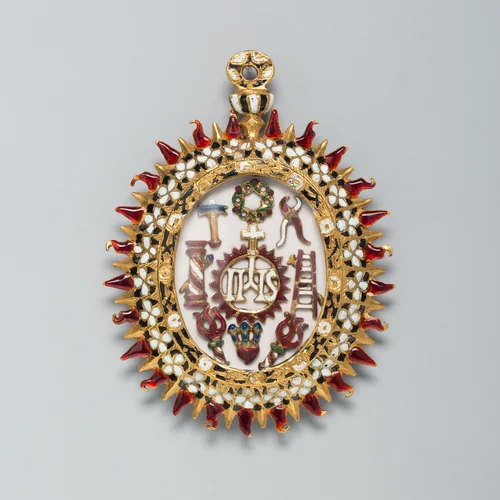 Double-Sided Pendant with Symbols of Christ and the Passion and Christ Among the Doctors by Spanish, metalwork, 1575-1625