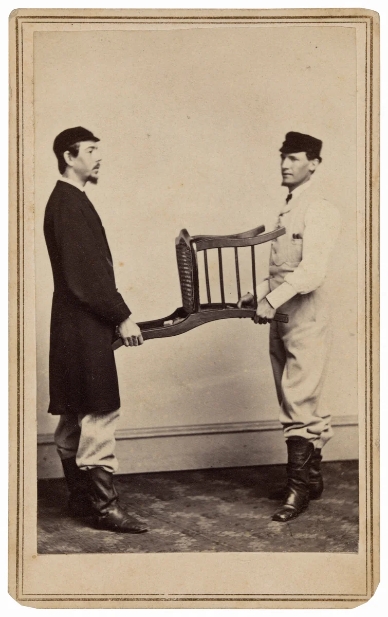 Andrew and Billie, Furniture Movers by Augustus E. Alden, photograph, 1868