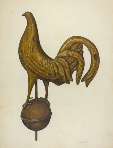 Weather Vane - Cock by Ben Lassen, index of american design, 1940