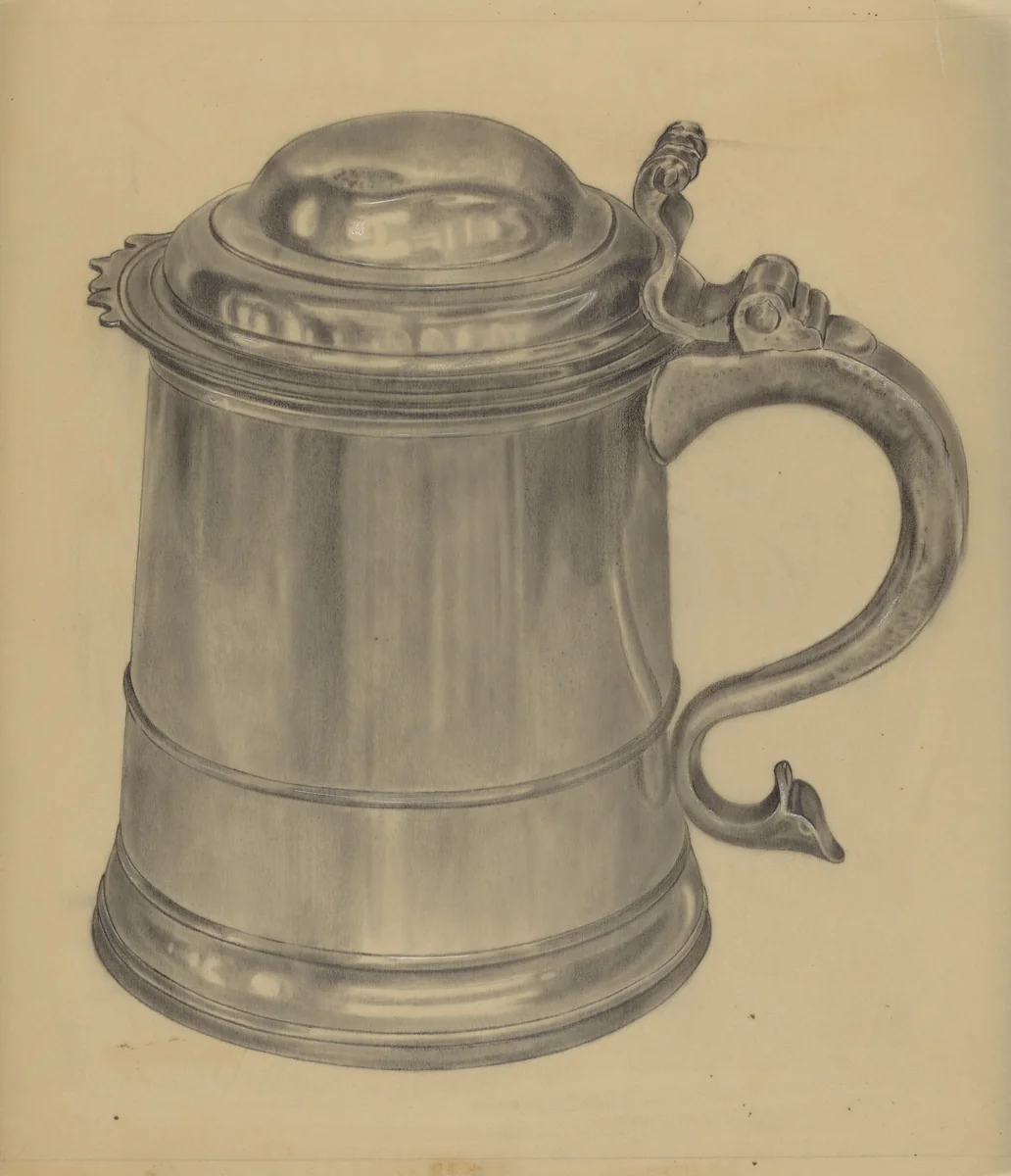 Pewter Tankard by Harry Goodman, index of american design, 1935-1942