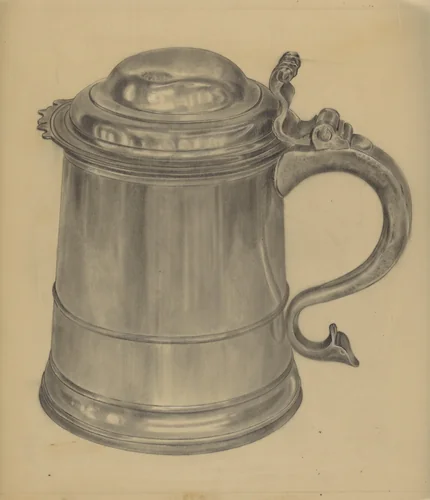 Pewter Tankard by Harry Goodman, index of american design, 1935-1942