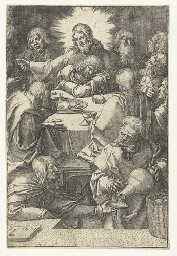 Laatste avondmaal by Unknown, print, 1521