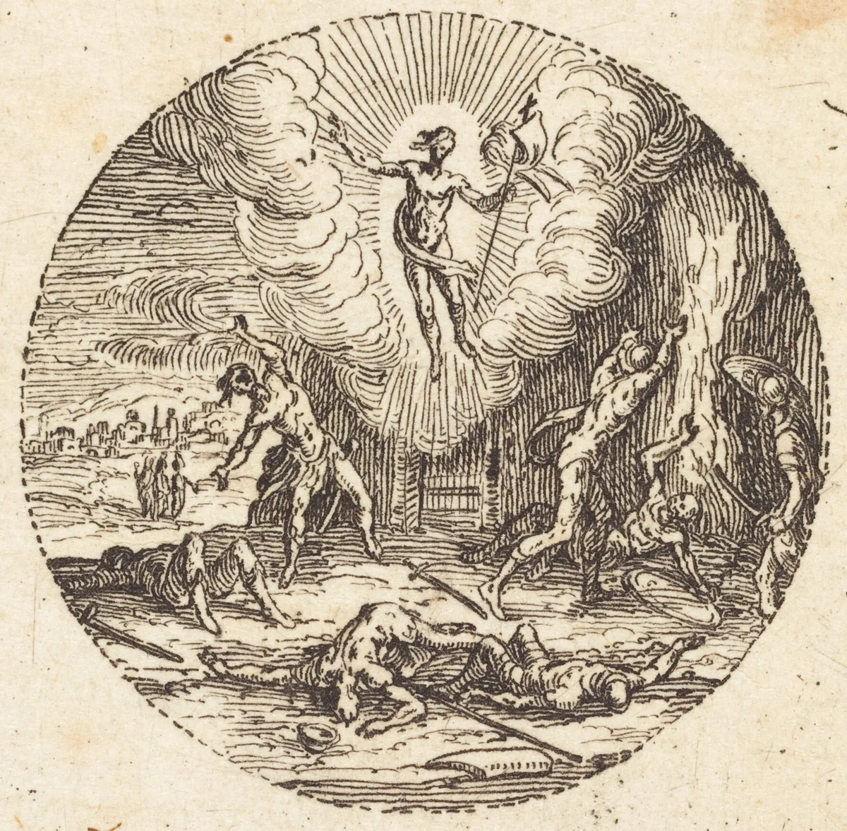 The Resurrection by Jacques Callot, print, 1631