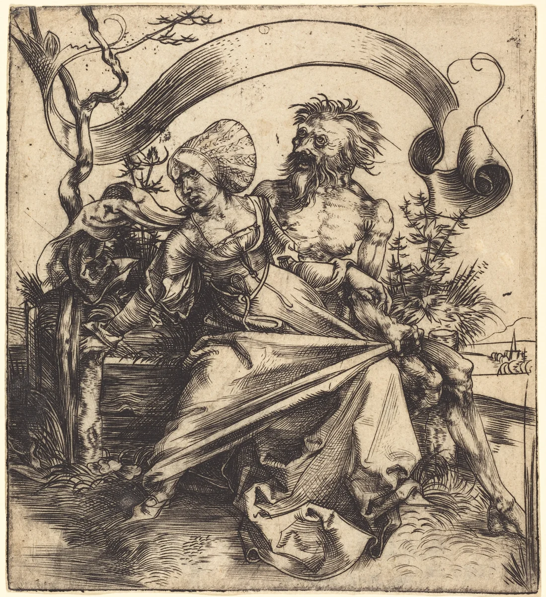 The Ravisher by Albrecht Dürer, print, 1495