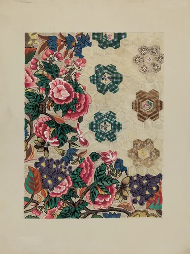 Quilted Bedspread by Irene Schaefer, index of american design, 1936
