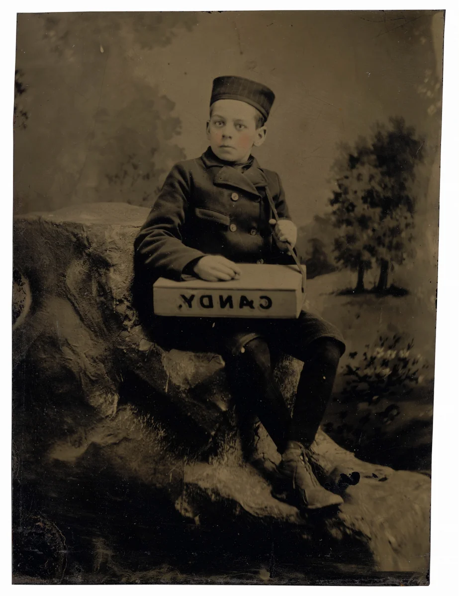Portrait of a Candy Seller by American 19th Century, photograph, 1840-1899