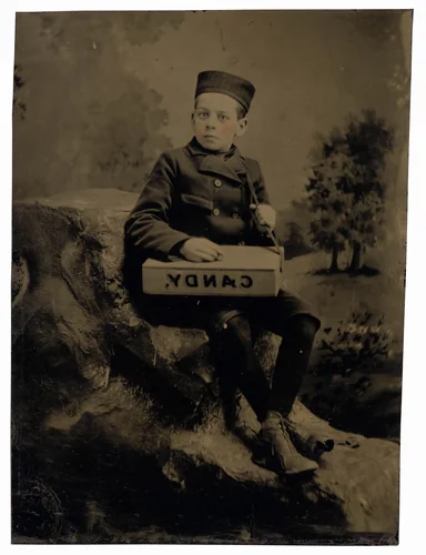 Portrait of a Candy Seller by American 19th Century, photograph, 1840-1899