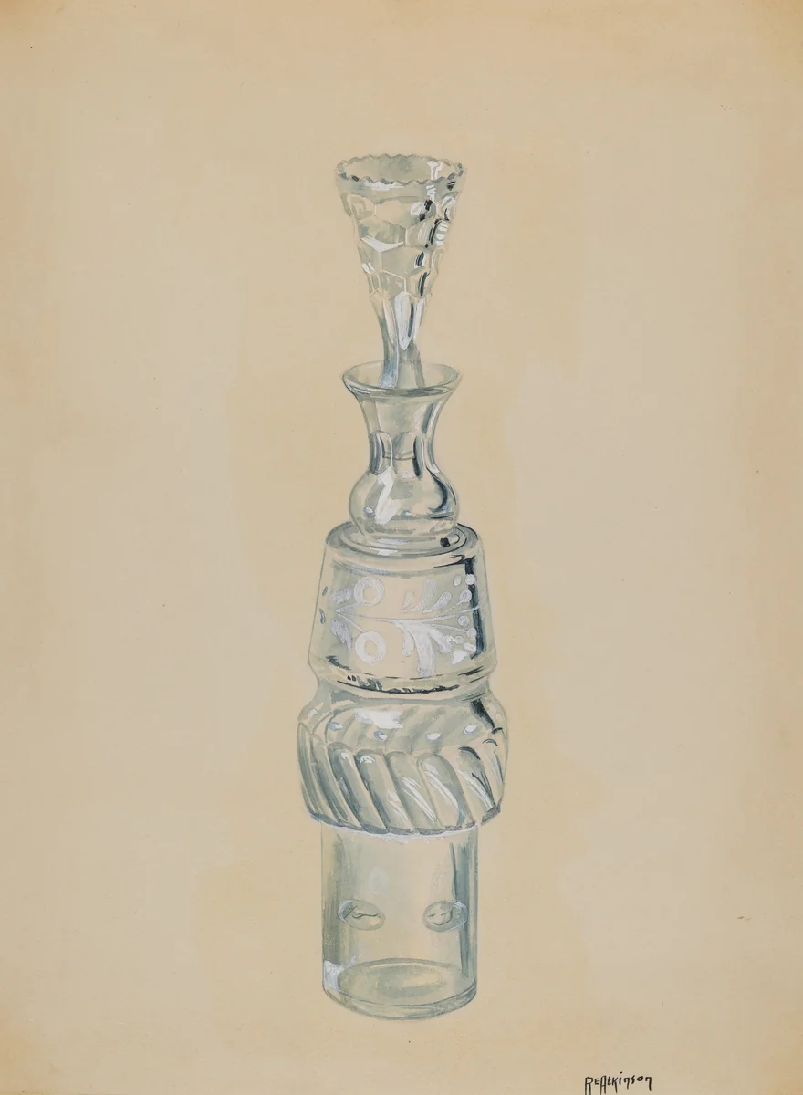 Caster Bottle by Ralph Atkinson, index of american design, 1936