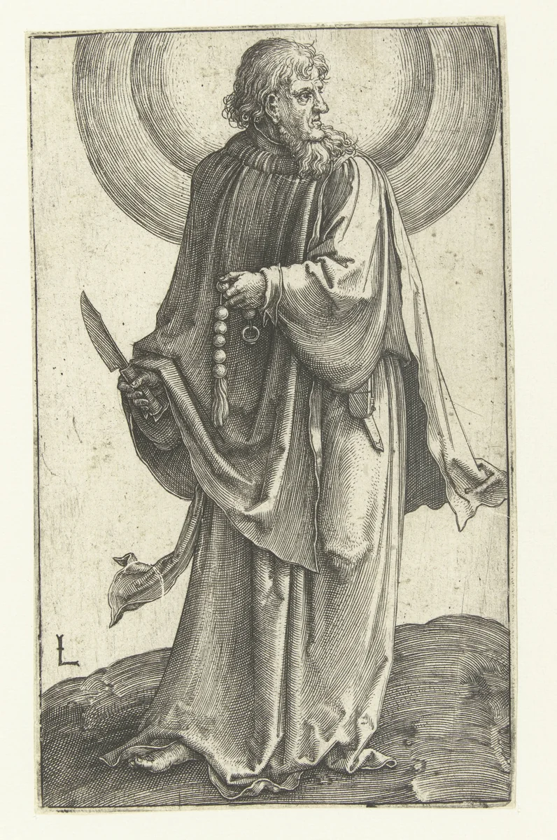 De apostel Bartholomeüs by Unknown, print, 1508-1512