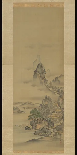 Mount Penglai with Eight Views of Xiao and Xiang by Kano Tansui, painting, 1800-1868