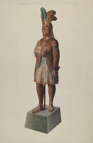 Cigar Store Indian by Henry Murphy, index of american design, 1937