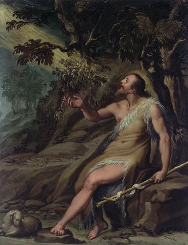 Saint John the Baptist in the Wilderness by Denys Calvaert, painting, 1605-1615