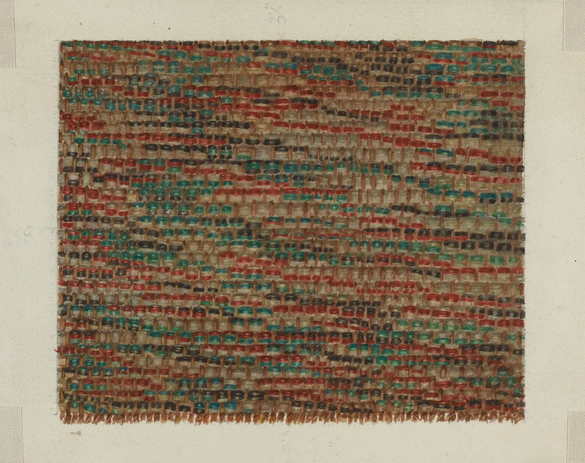 Shaker Rug Strips by Lucille Chabot, index of american design, 1935-1942