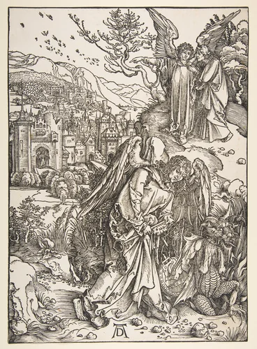 Angel with the Key to the Bottomless Pit, from "The Apocalypse" by Albrecht Dürer, print, 1497-1498