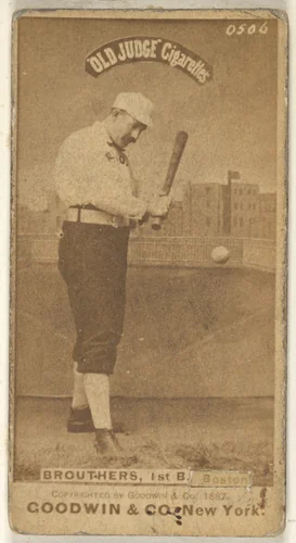 Brouthers, 1st Base, Boston, from the Old Judge series (N172) for Old Judge Cigarettes by Goodwin & Company, photograph, 1887
