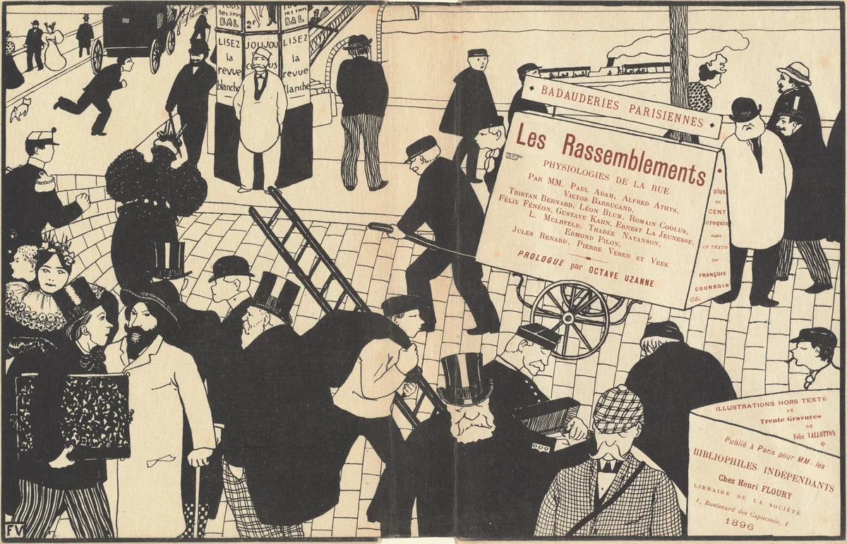 Book jacket for "Les Rassemblements" by Félix Vallotton, print, 1896