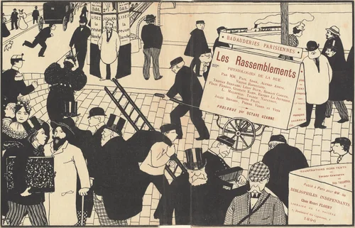 Book jacket for "Les Rassemblements" by Félix Vallotton, print, 1896