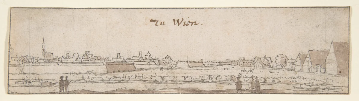 View of Vienna by Wenceslaus Hollar, drawing, 1624-1677