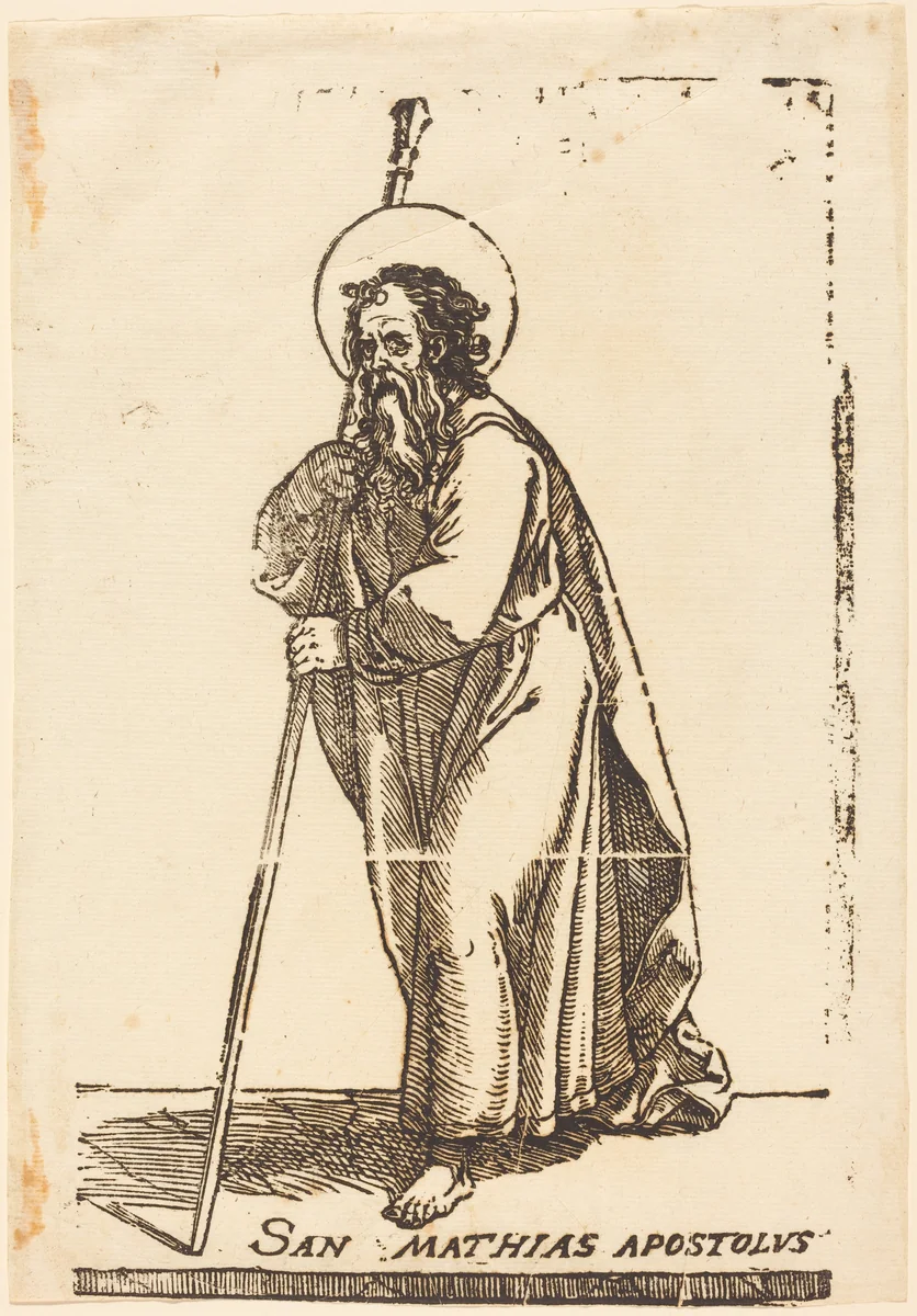 Saint Matthias by Jacques Stella, print, 1596-1657