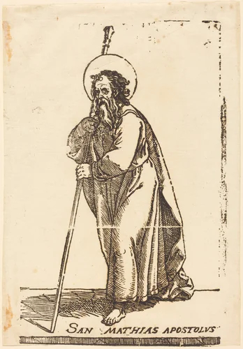 Saint Matthias by Jacques Stella, print, 1596-1657