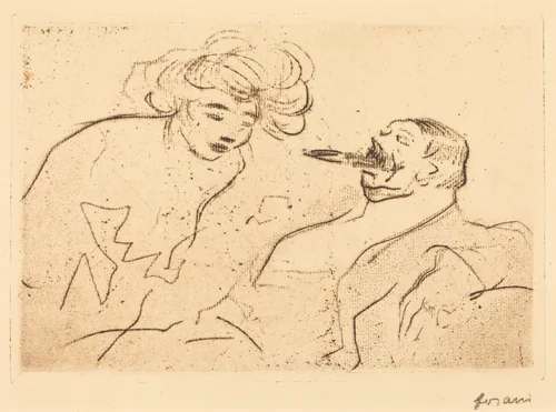 Le gros cigare (The Big Cigar) by Jean-Louis Forain, print, 1909