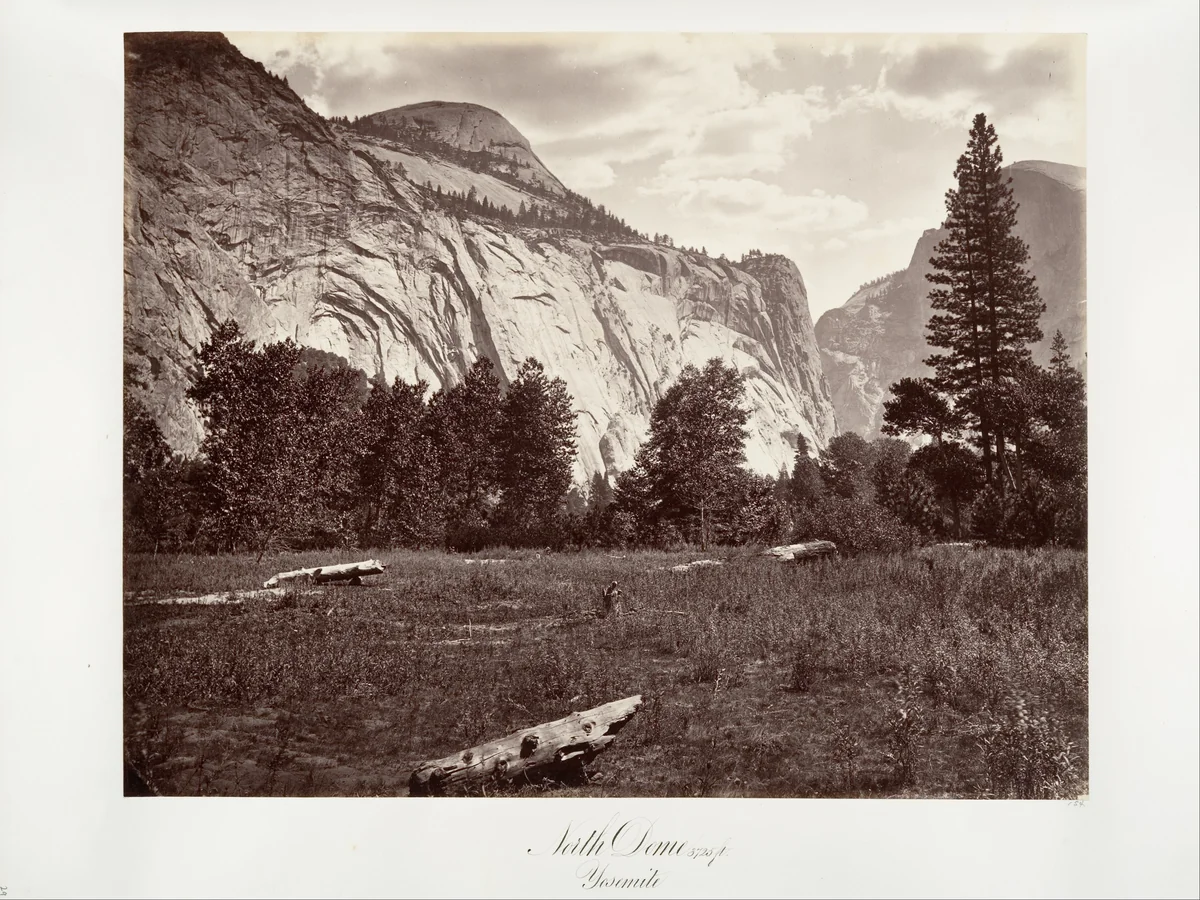 North Dome, 3,725 feet, Yosemite by Carleton E. Watkins, photograph, 1870-1874
