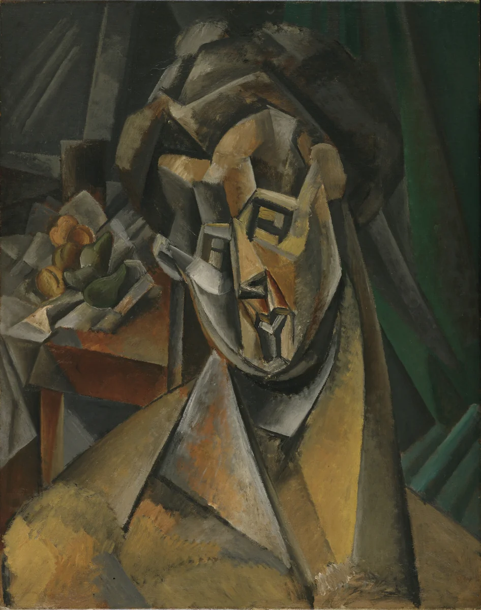 Woman with Pears by Pablo Picasso, painting, 1909