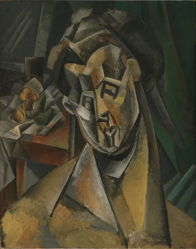 Woman with Pears by Pablo Picasso, painting, 1909