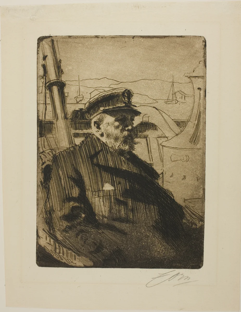 King Oscar II (Second plate) by Anders Zorn, print, 1898