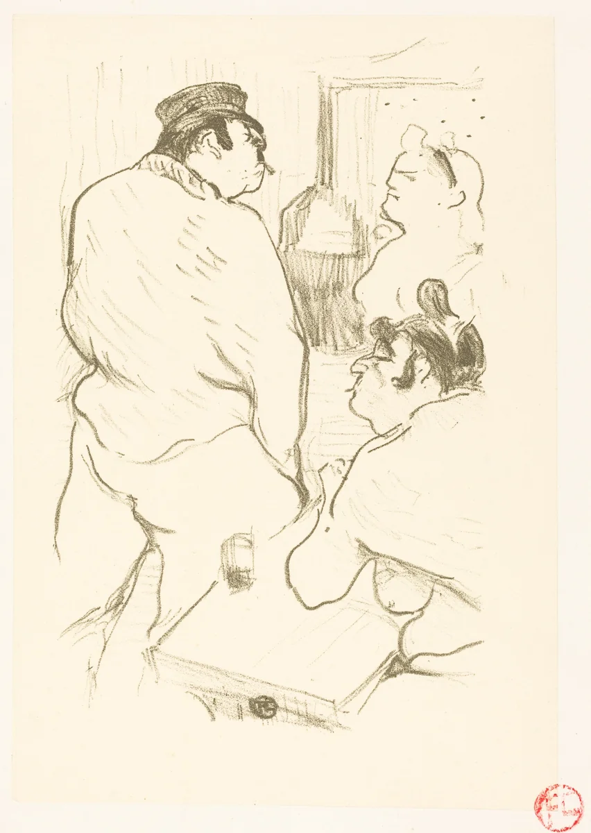 Terror of Grenelle (La terreur de Grenelle) by Henri de Toulouse-Lautrec, print, 1894
