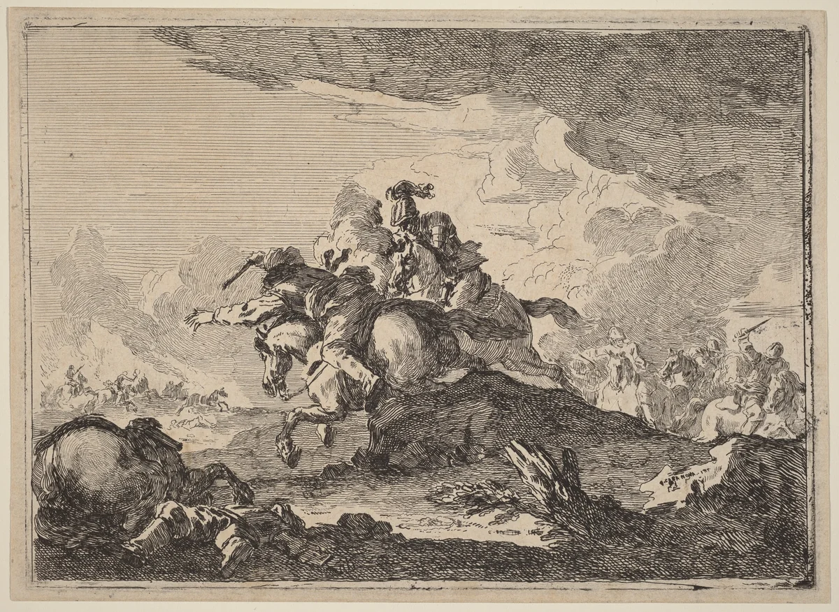 Cavalry Battle by Francesco Casanova, print, 1732-1803