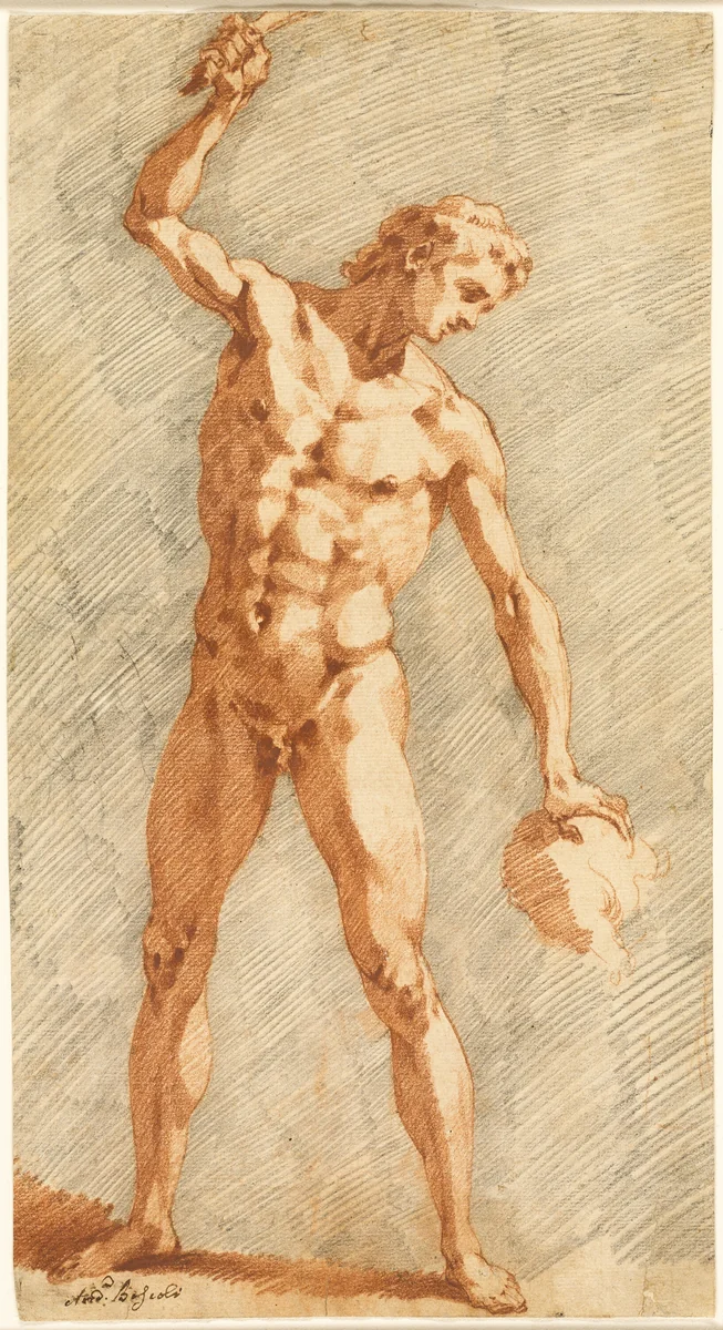 Standing Academy by Andrea Boscoli, drawing, 1585-1589