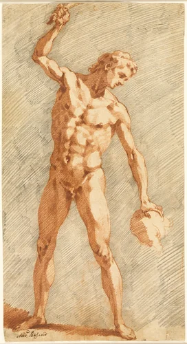 Standing Academy by Andrea Boscoli, drawing, 1585-1589