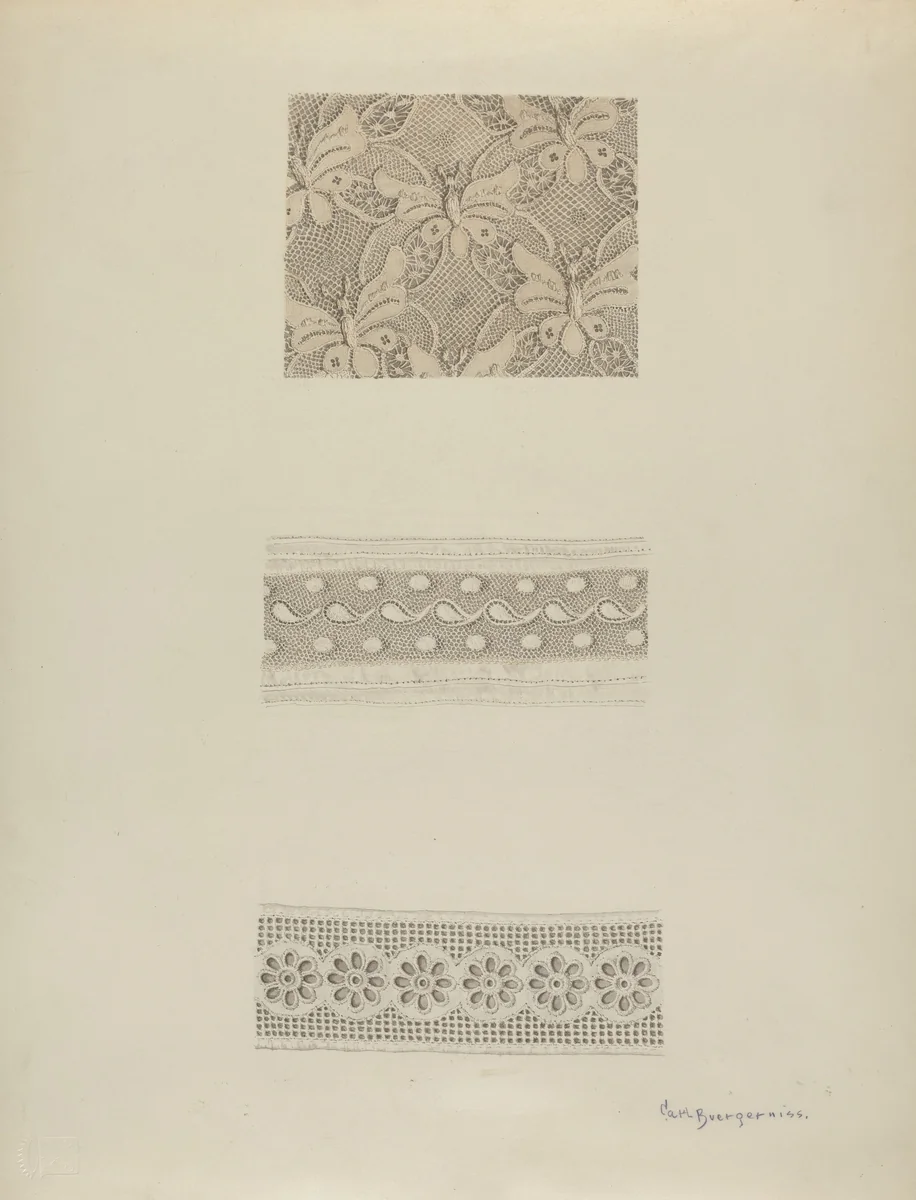 Lace by Carl Buergerniss, index of american design, 1940