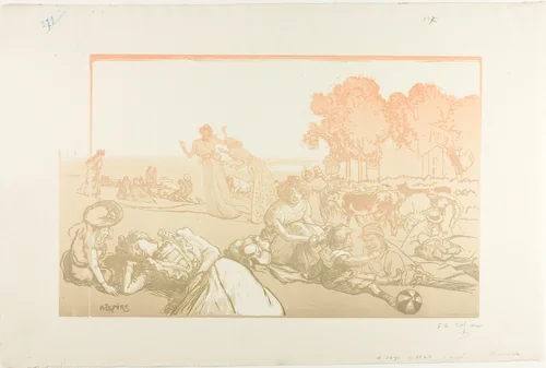 Modern Bucolic by Louis Auguste Lepère, print, 1901