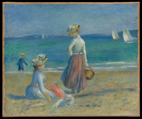 Figures on the Beach by Auguste Renoir, painting, 1890