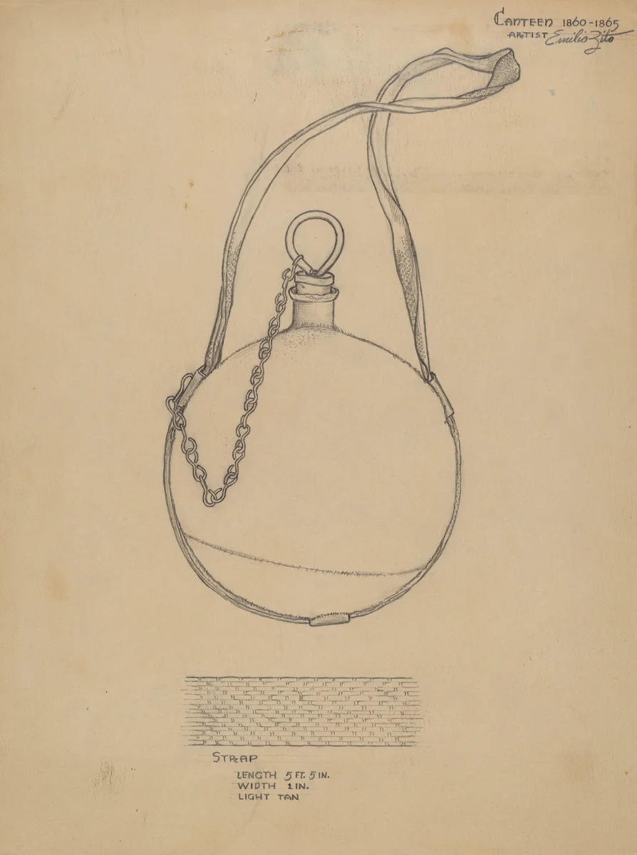 Canteen by Emilio Zito, index of american design, 1935-1942